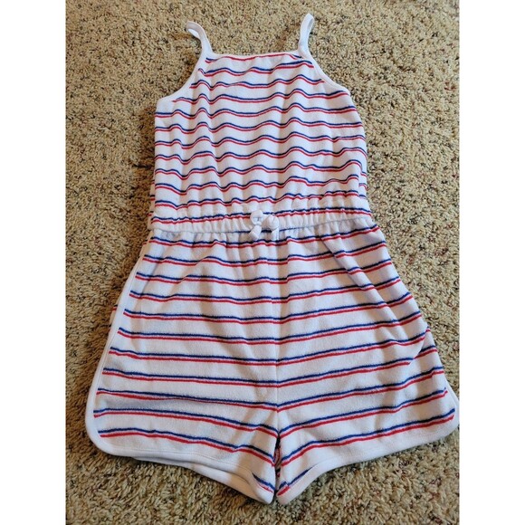 Girls Size 7 Carter's terry Romper - Picture 1 of 4